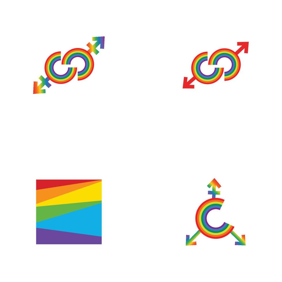 Vector illustration du modèle de symbole de logo lgbt - vector