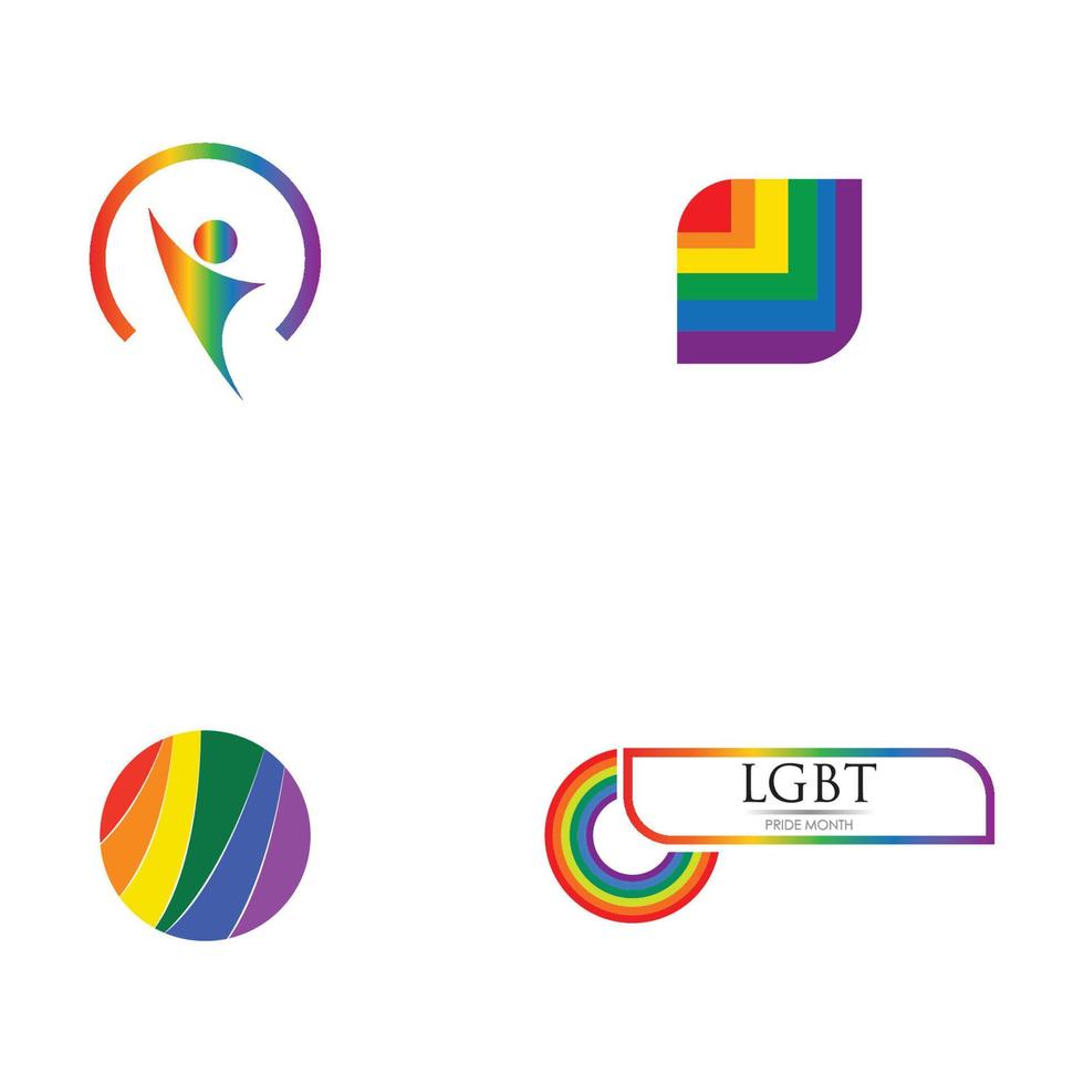 Vector illustration du modèle de symbole de logo lgbt - vector