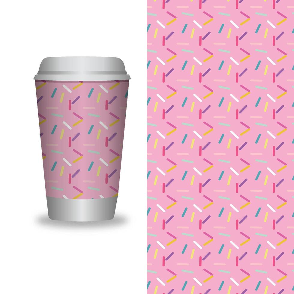 prendre une façon café emballage modèles et conception éléments pour café magasins - papier carton tasse avec sans couture motifs. vecteur