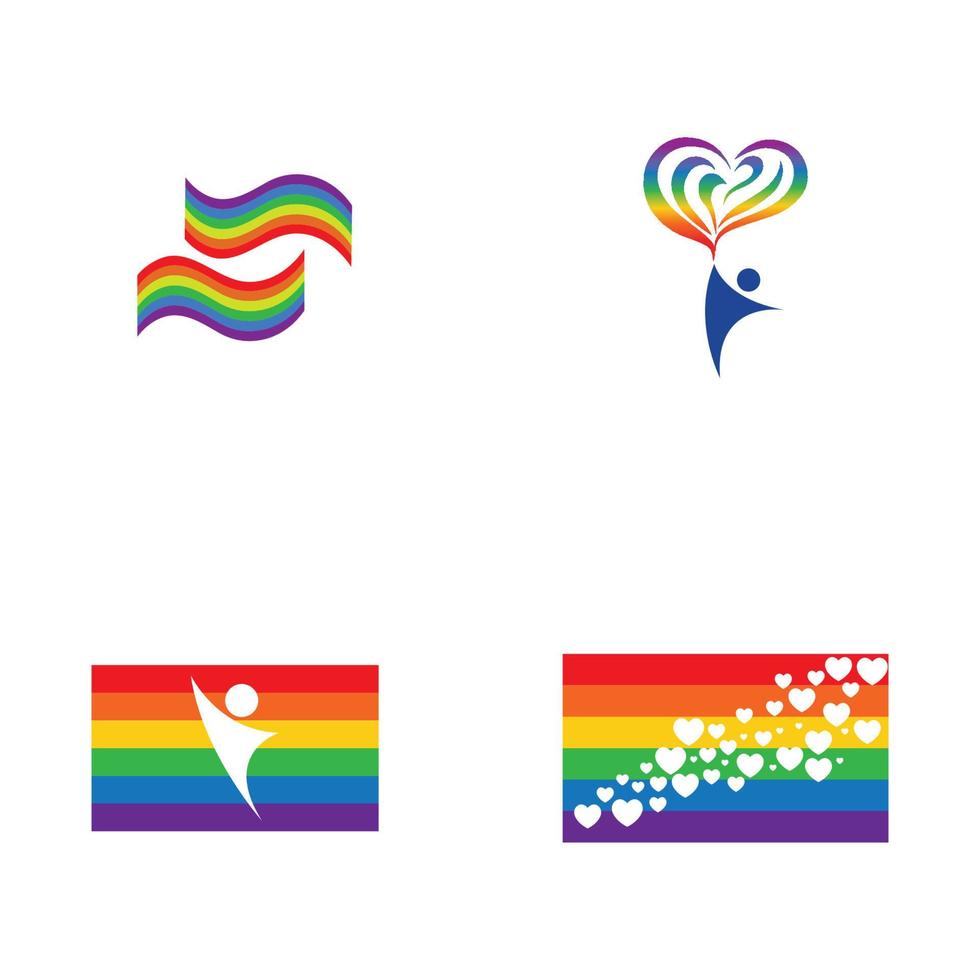 Vector illustration du modèle de symbole de logo lgbt - vector