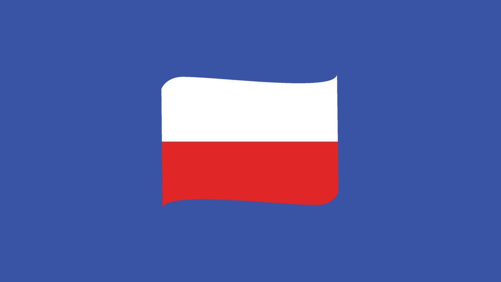 Pologne emblème ruban européen nations 2024 équipes des pays européen Allemagne Football symbole logo conception illustration vecteur