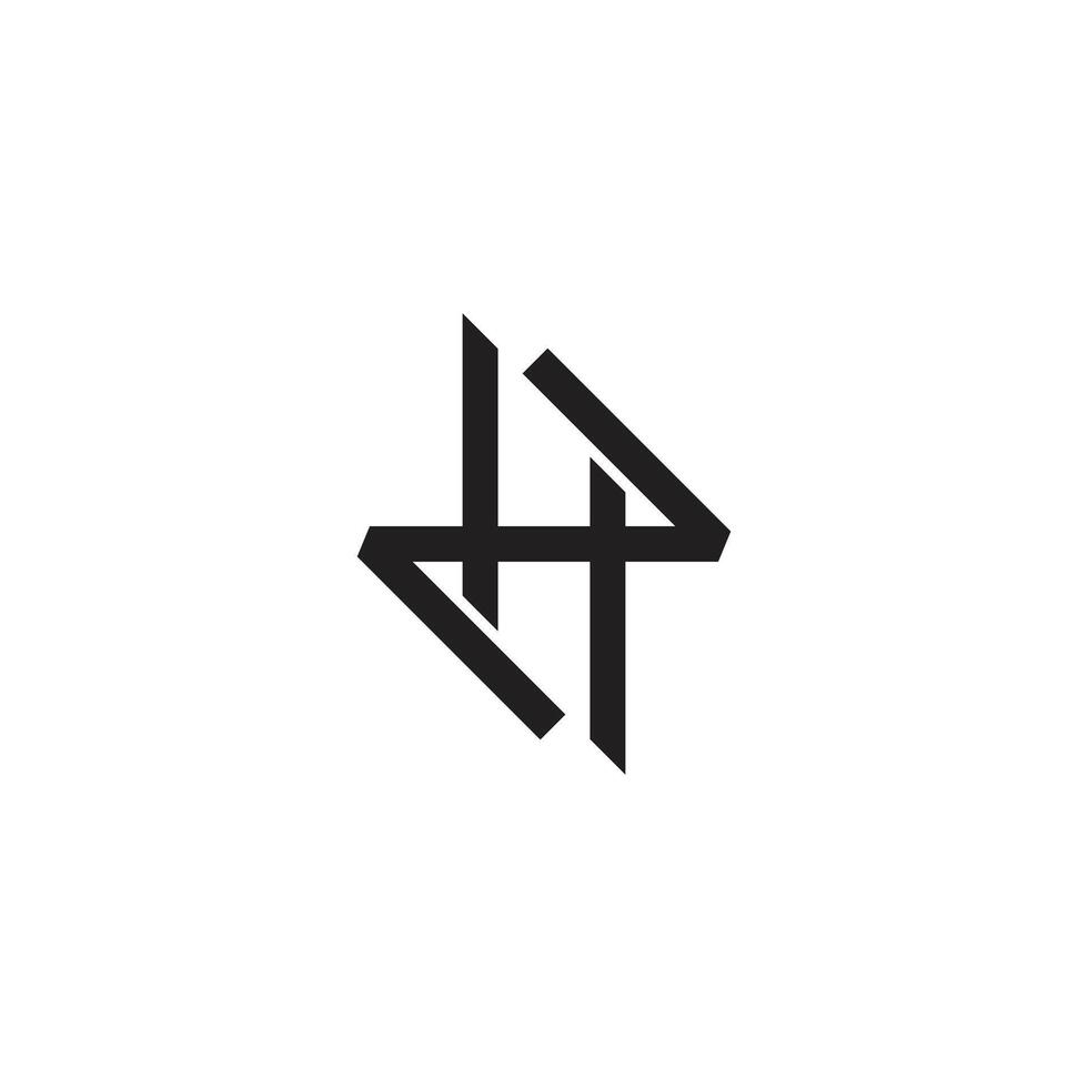 lettre zh mouvement vite Facile lié ligne logo vecteur