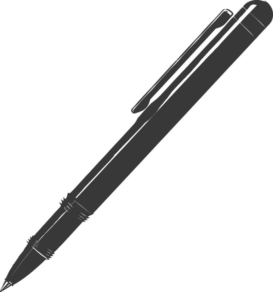 silhouette stylo personnel papeterie noir Couleur seulement vecteur