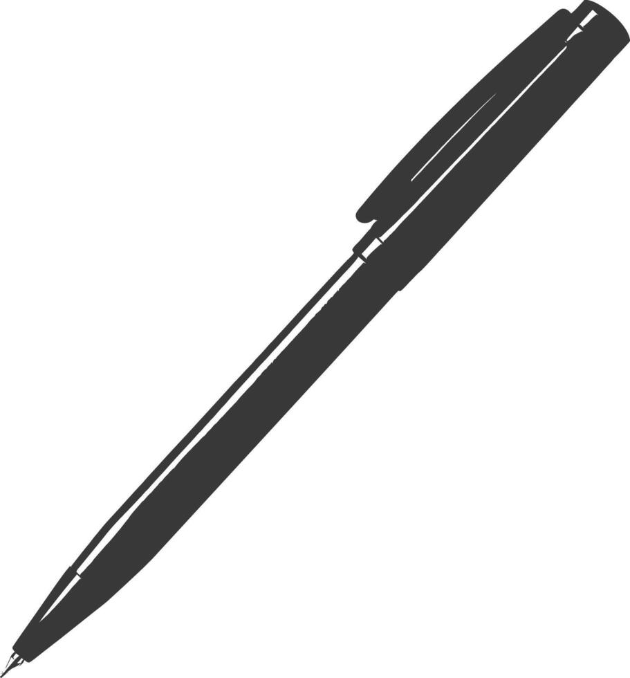 silhouette stylo personnel papeterie noir Couleur seulement vecteur