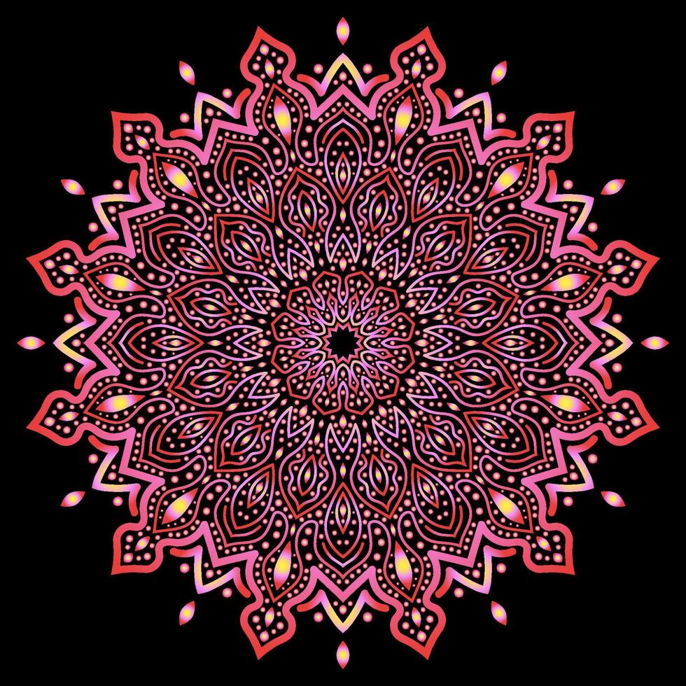 mandala art pour conception ancien décoration, livre couverture,motif,ethnique conception, ornement, arrière-plan vecteur