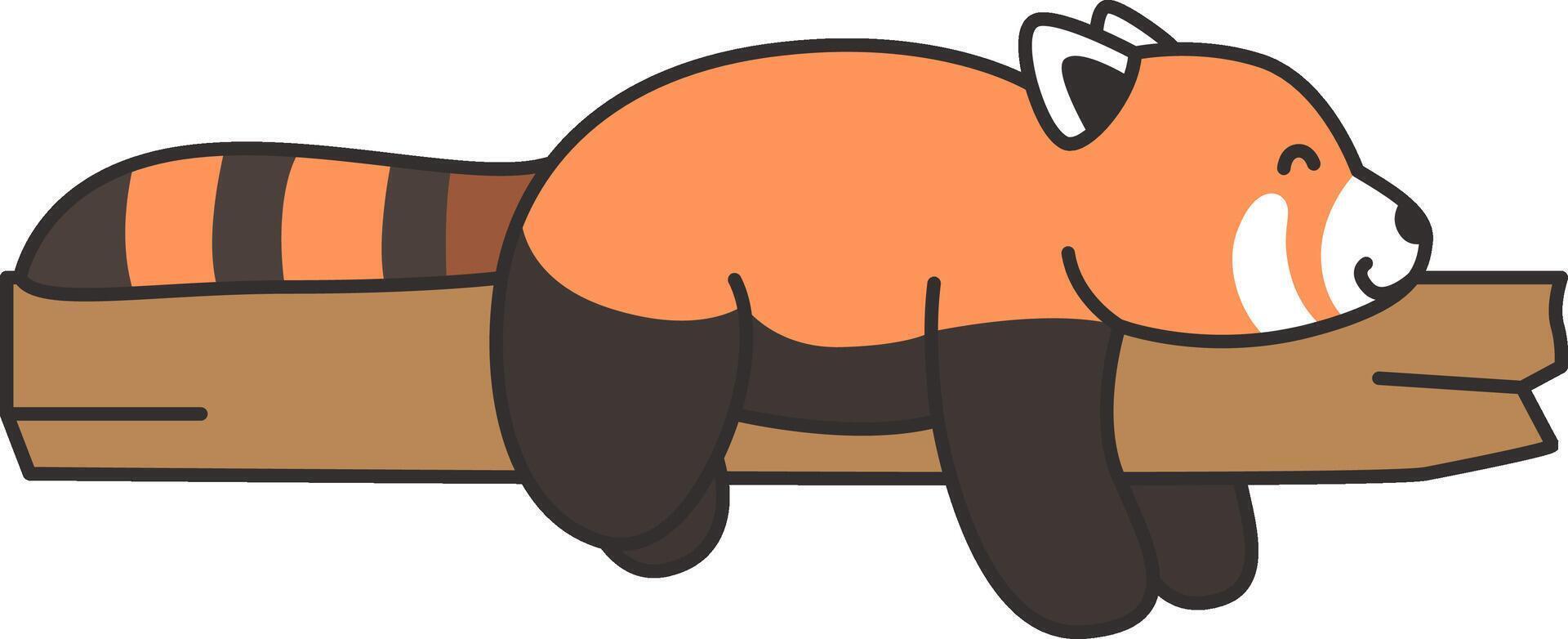 illustration de panda rouge vecteur