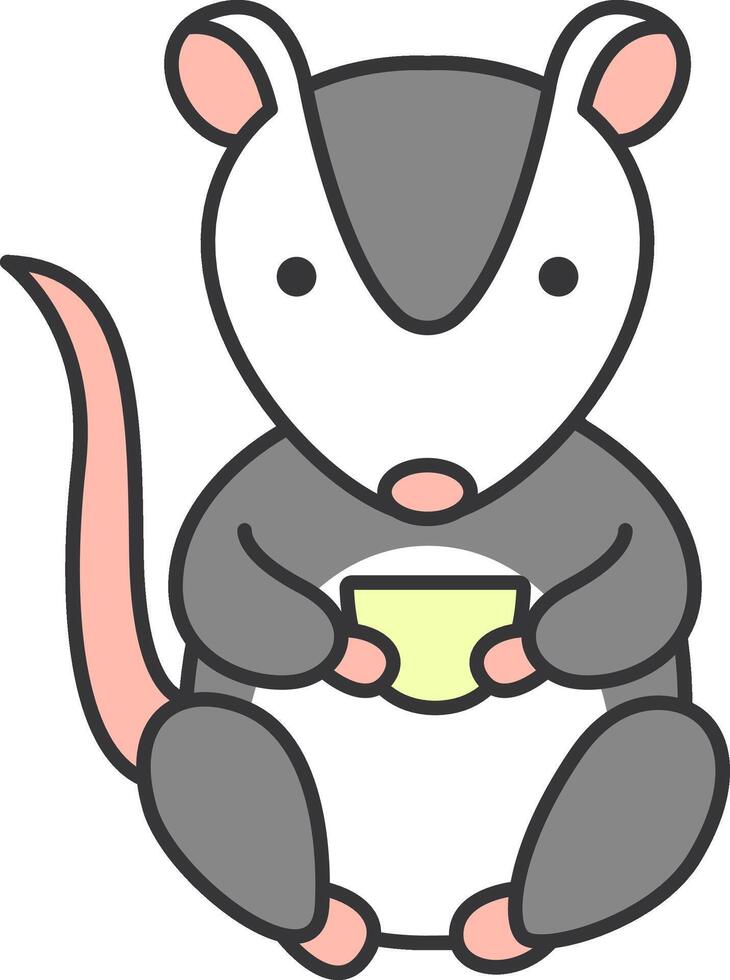 mignonne opossum illustration vecteur