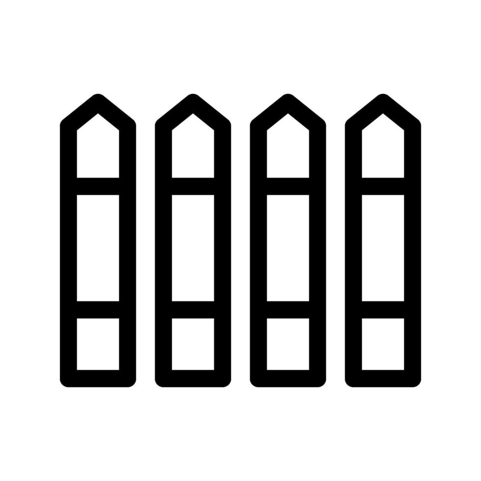 piquet clôture icône symbole conception illustration vecteur