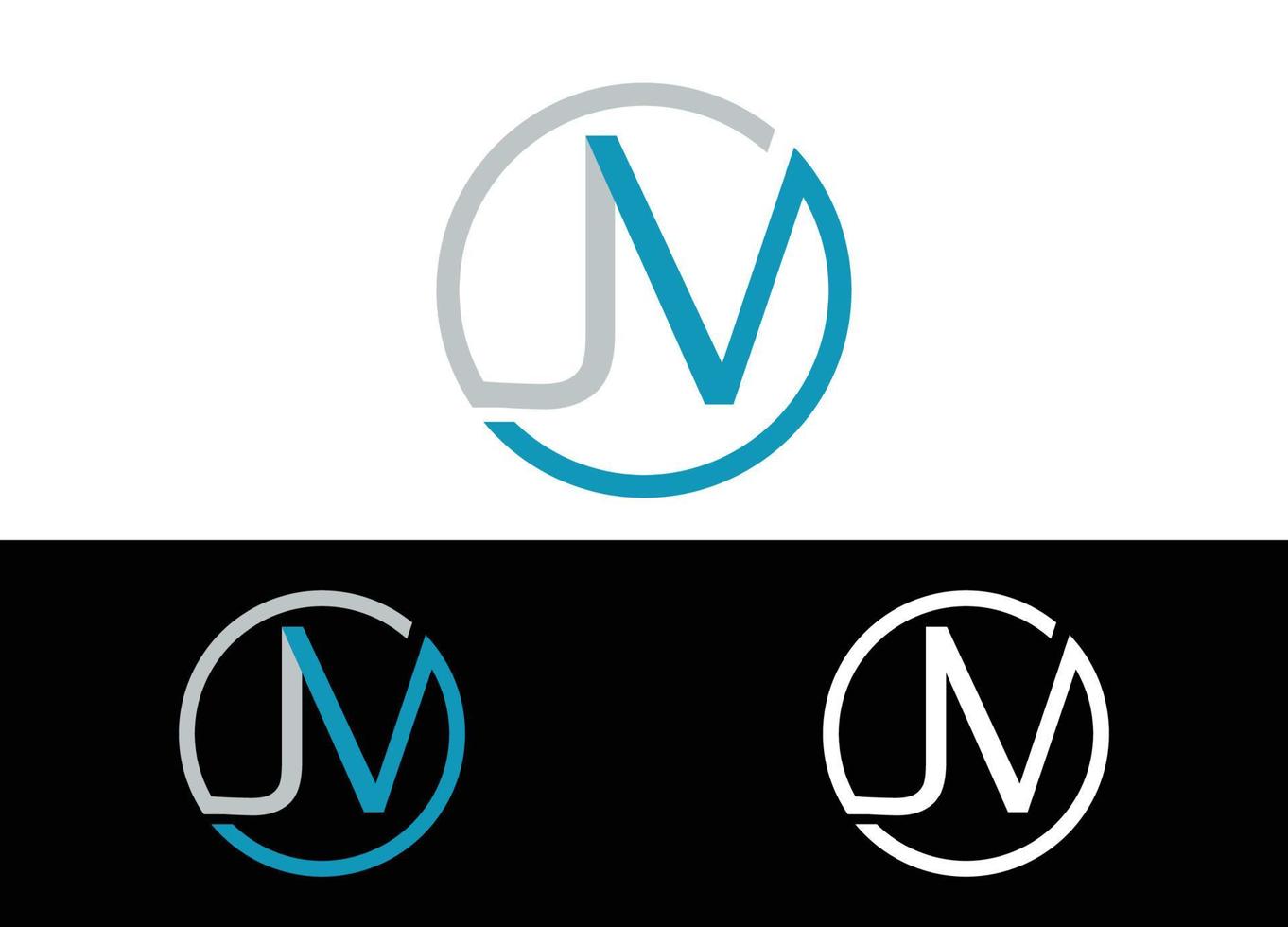 lettre initiale jv logo ou modèle d'image vectorielle de conception d'icône vecteur