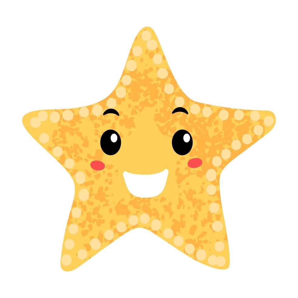 vecteur main colorée dessiner des illustrations de jolie étoile souriante. utilisez-le pour votre conception de cartes de voeux, pépinière, affiche, carte, fête d'anniversaire, conception de papier d'emballage, impressions de t-shirts pour bébé