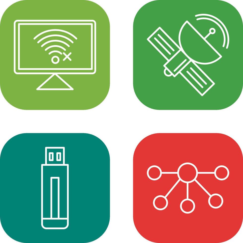 débranché réseau et Satellite icône vecteur
