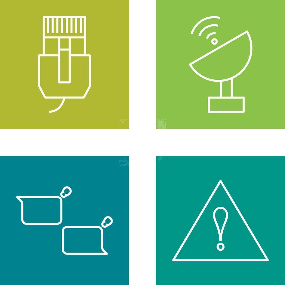 l'Internet câble et Satellite icône vecteur