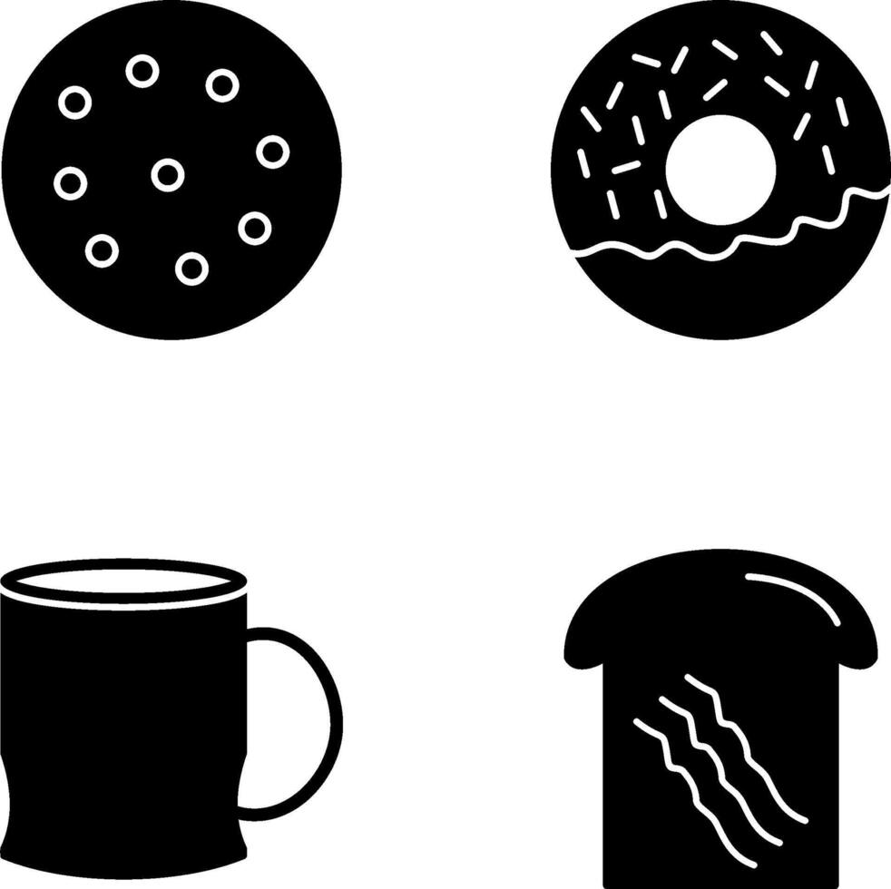 biscuit et Donut icône vecteur