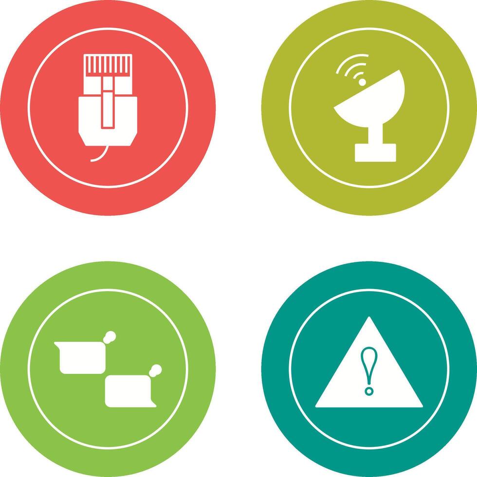 l'Internet câble et Satellite icône vecteur