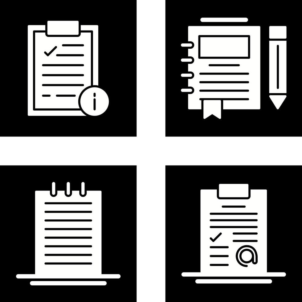 Info et journal icône vecteur