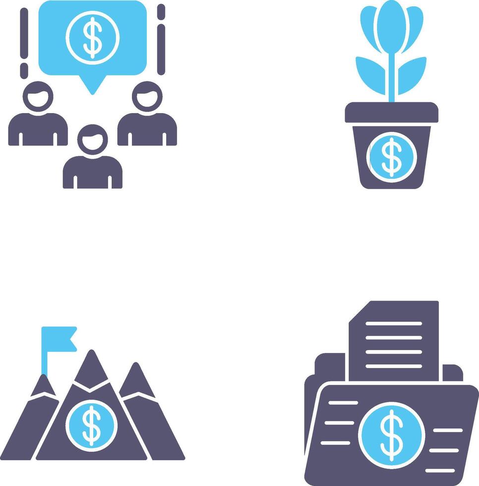 croissance et argent icône vecteur