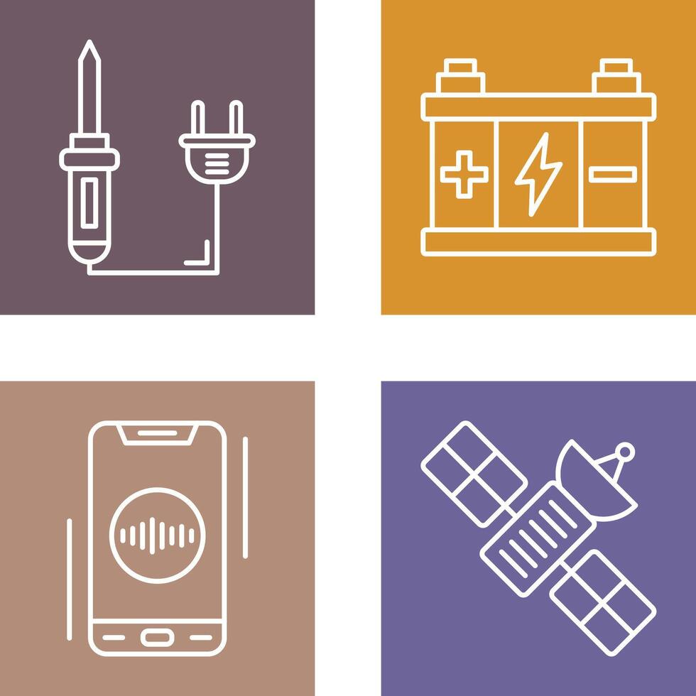 soudure et batterie icône vecteur