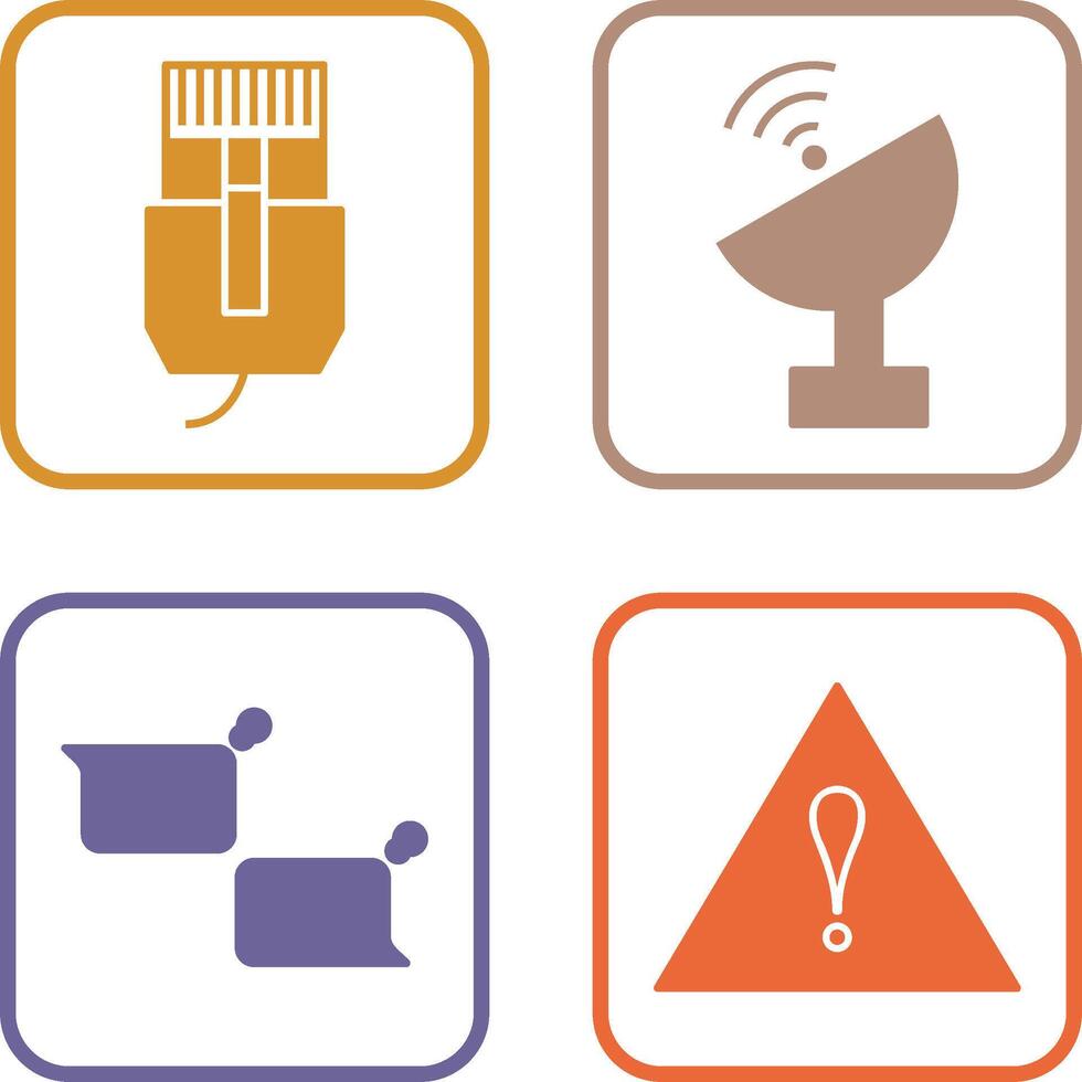 l'Internet câble et Satellite icône vecteur