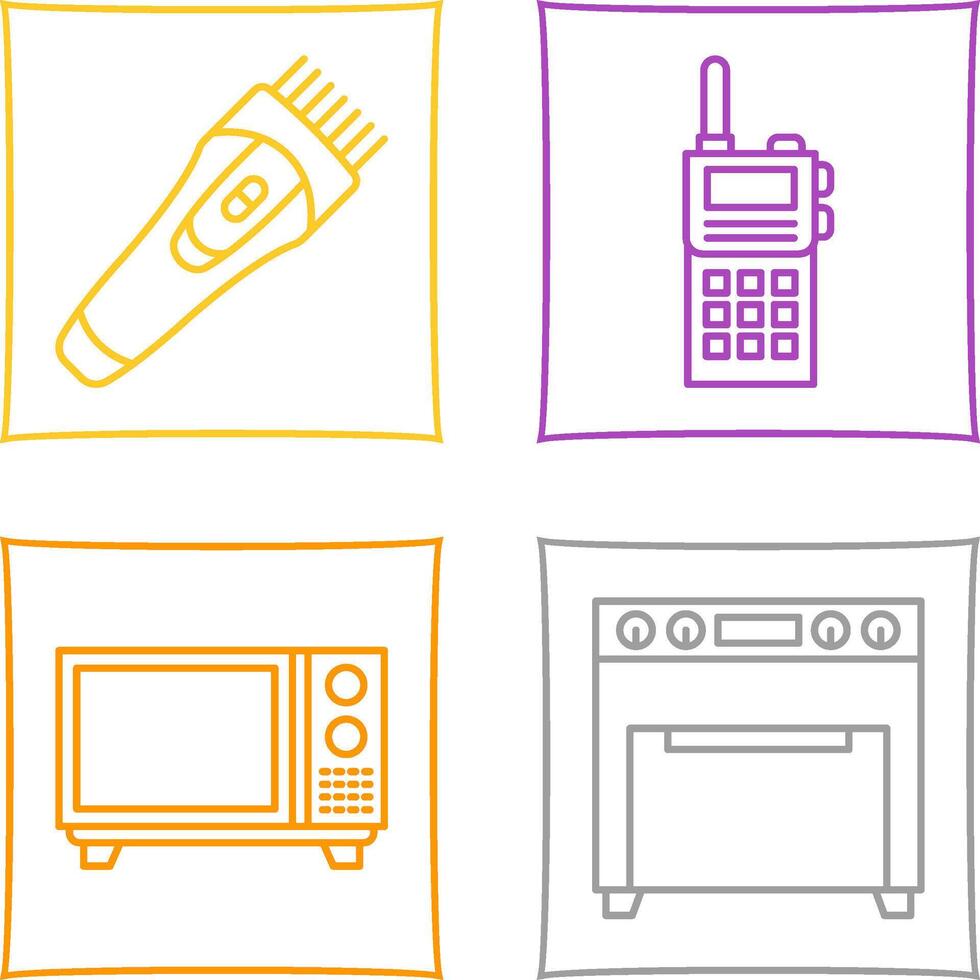 tondeuse et la communication icône vecteur