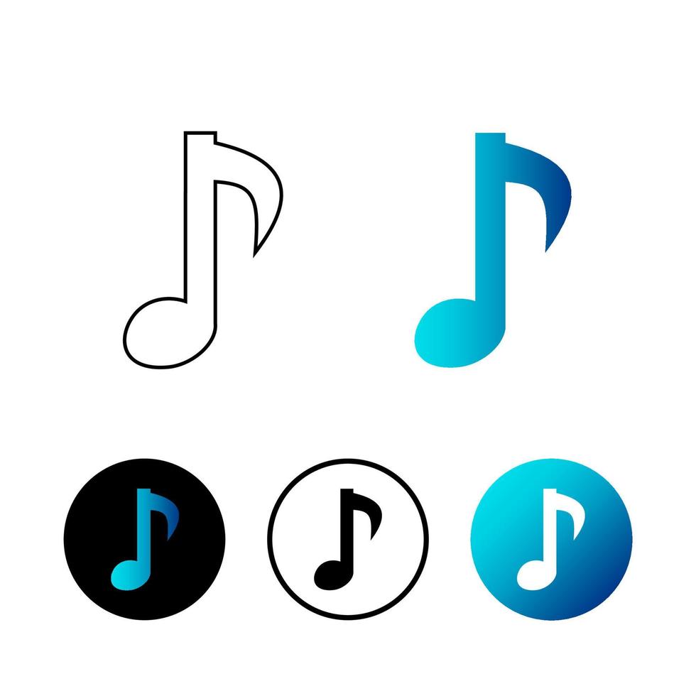 illustration de l'icône de la mélodie audio abstraite vecteur