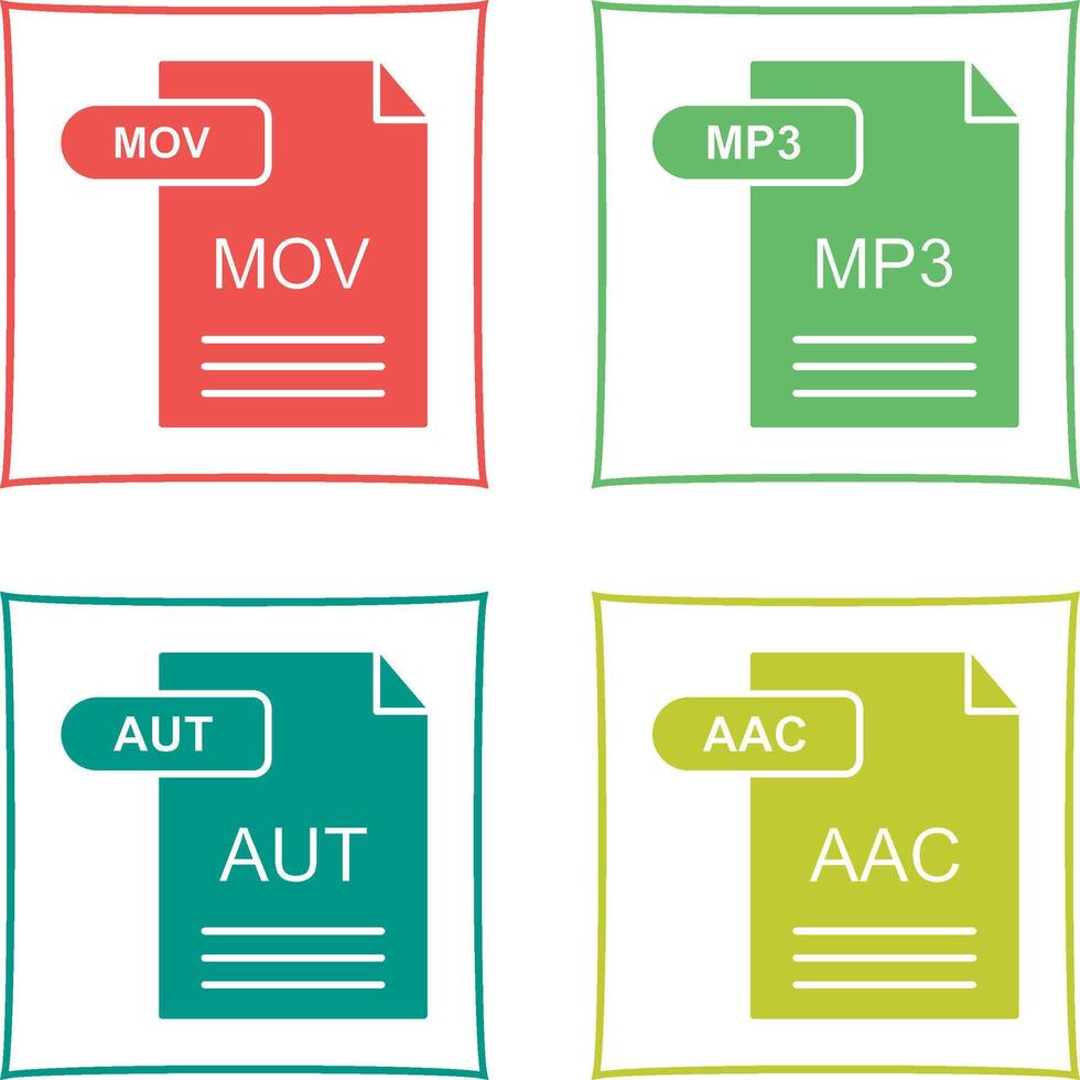 mov et mp3 icône vecteur