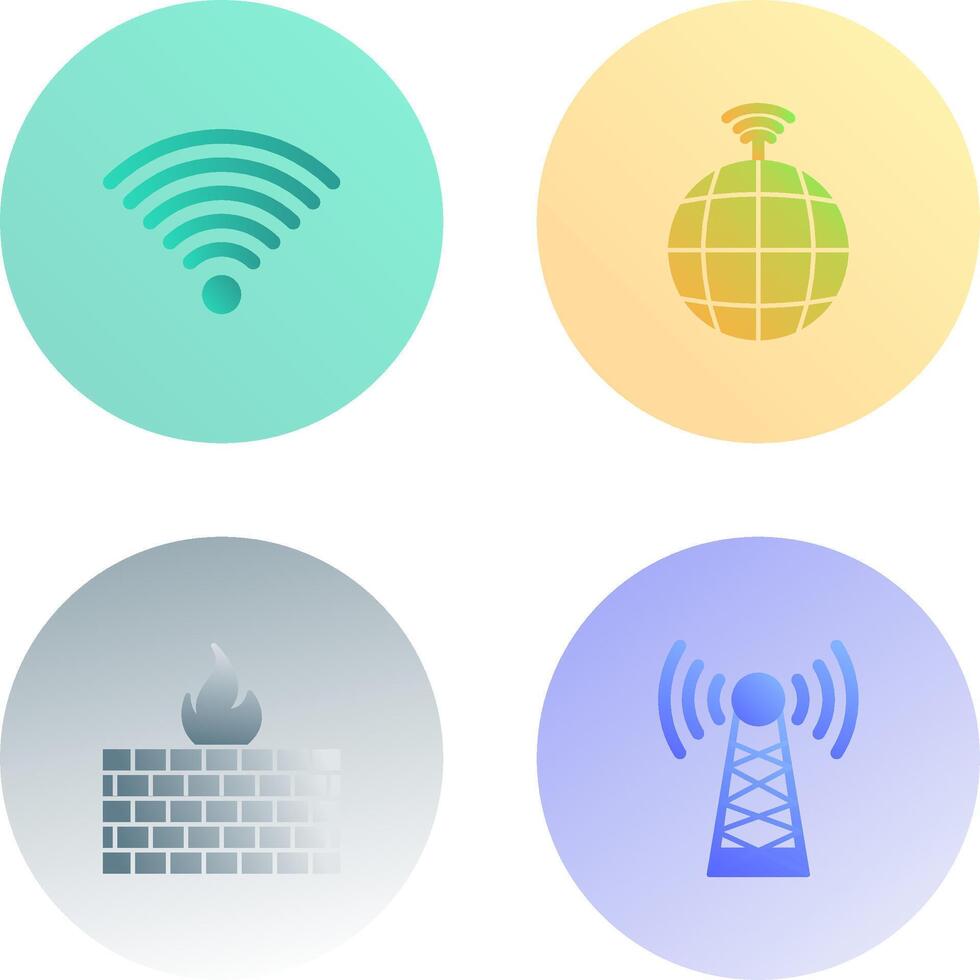 signal sur utilisateur et global signaux icône vecteur