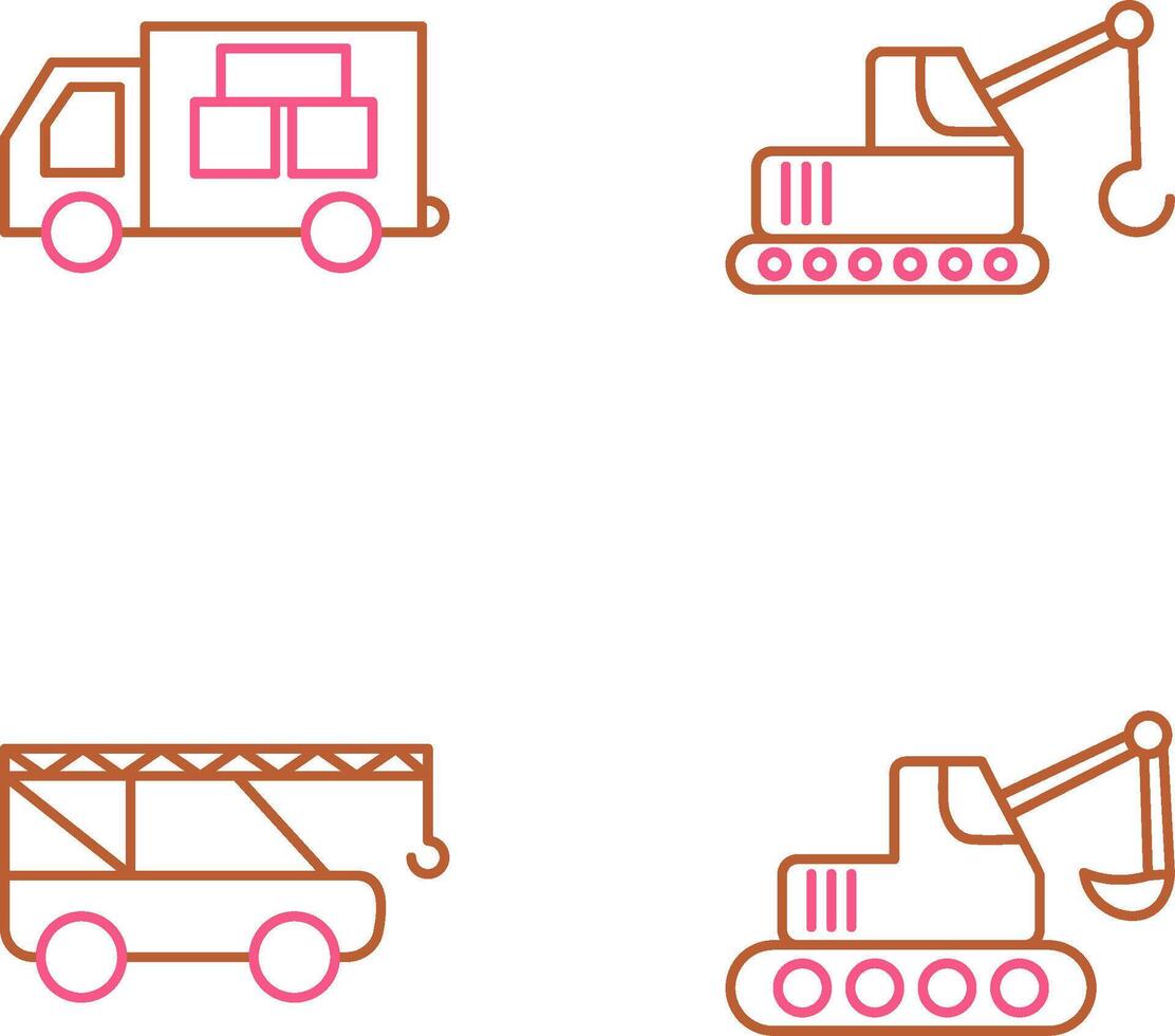 logistique voiture et lifter icône vecteur