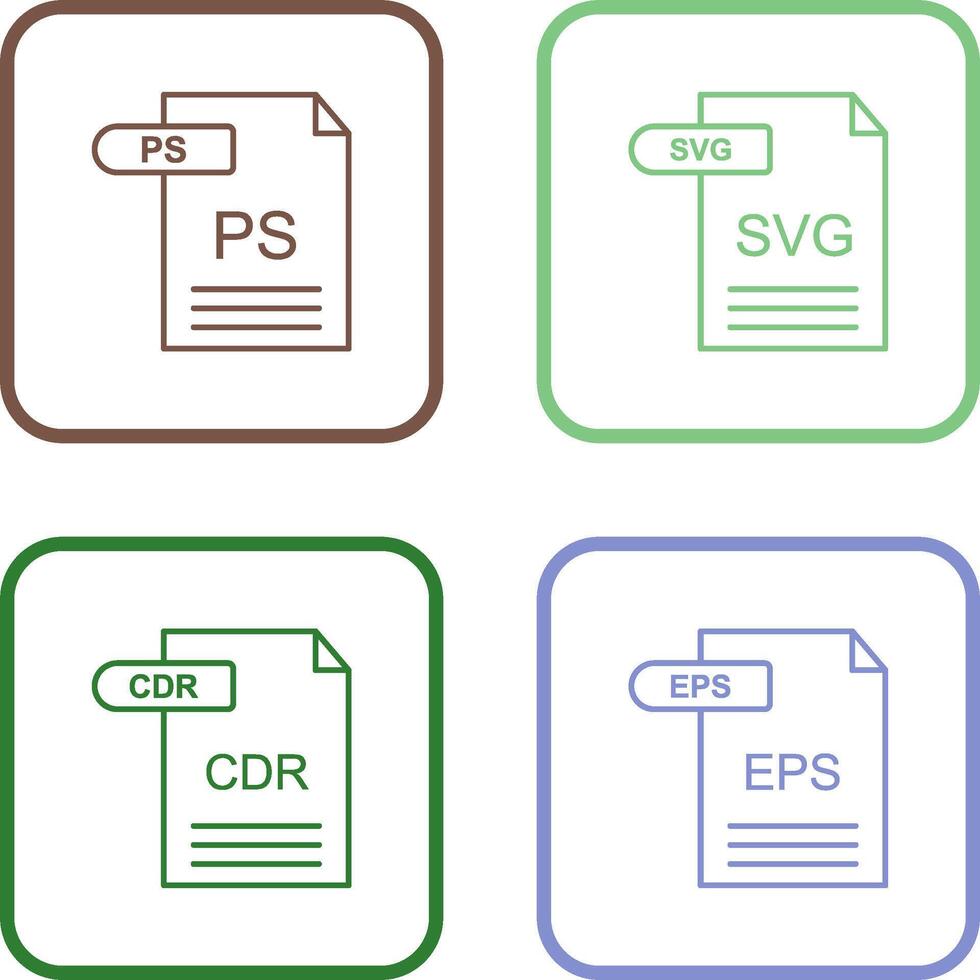 ps et svg icône vecteur