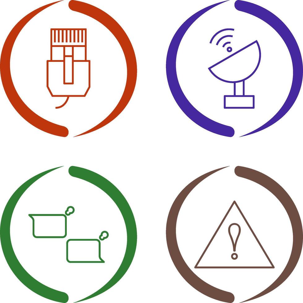l'Internet câble et Satellite icône vecteur