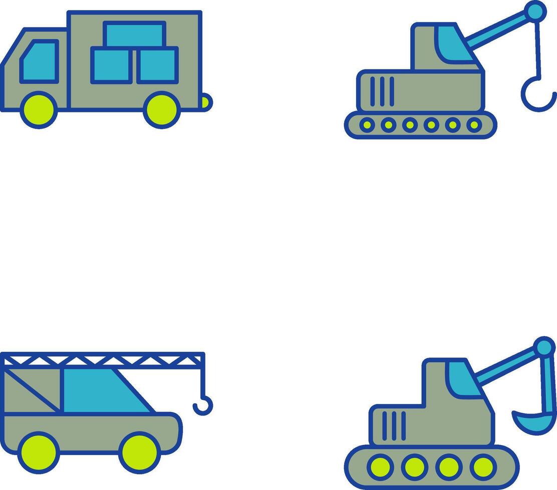 logistique voiture et lifter icône vecteur