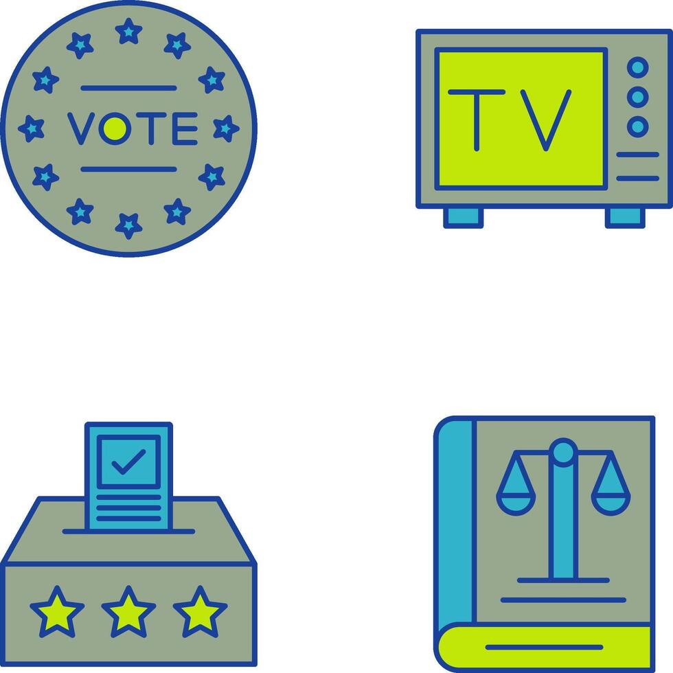 voter et la télé icône vecteur