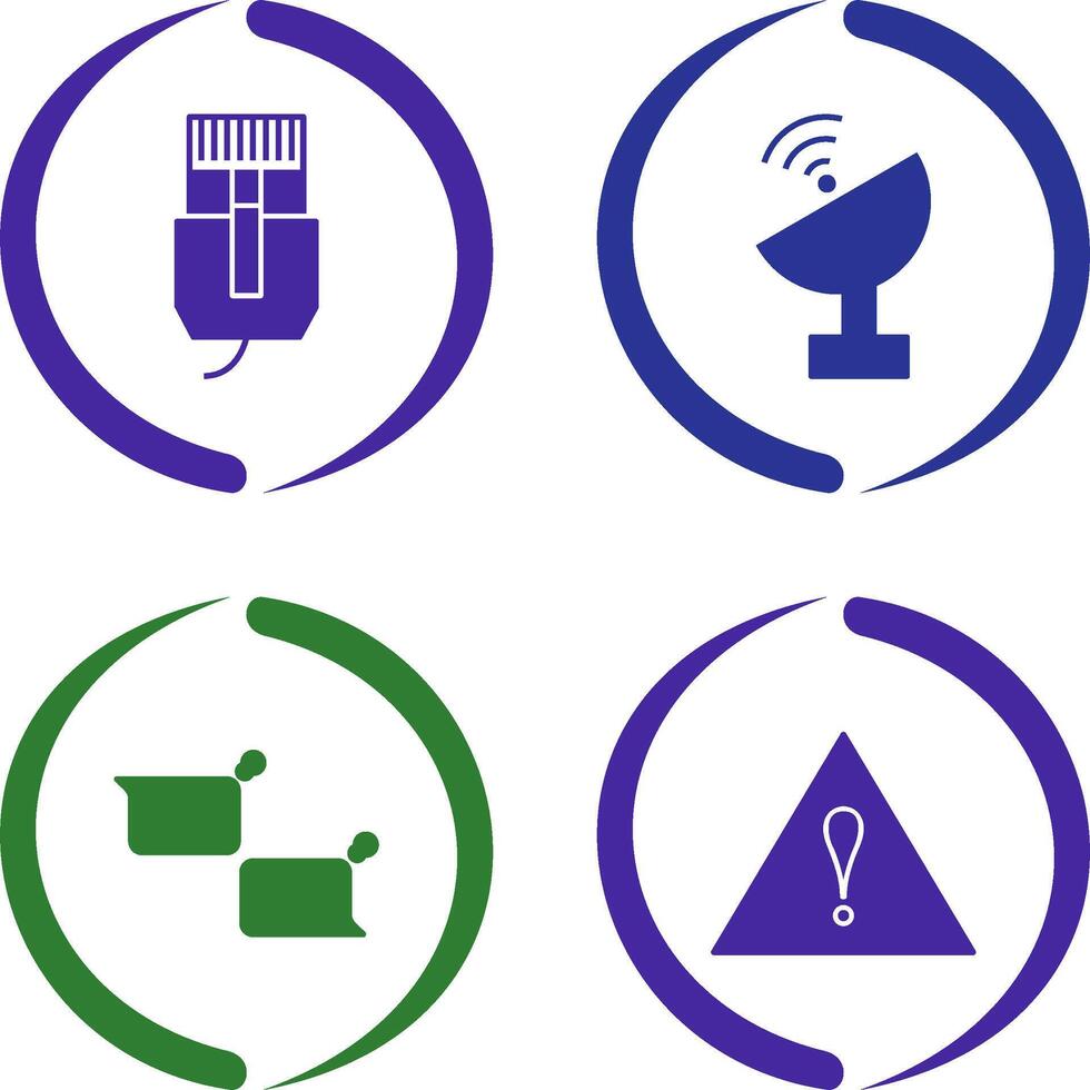 l'Internet câble et Satellite icône vecteur