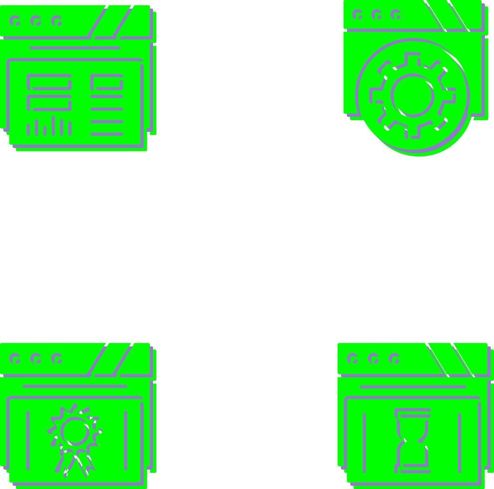 tableau de bord et navigateur icône vecteur