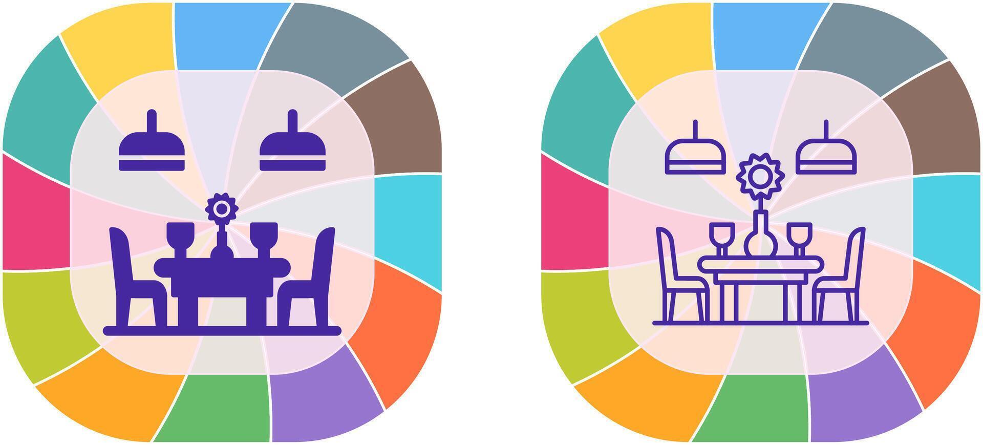 conception d'icône de table vecteur