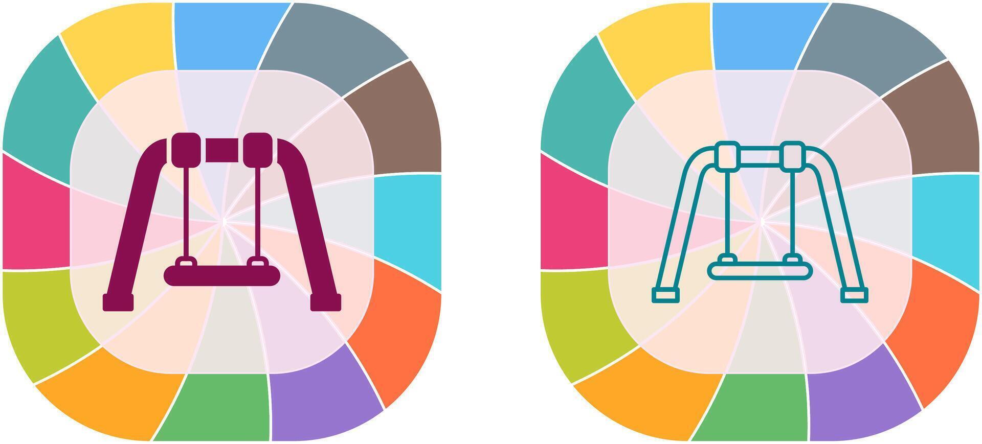 conception d'icône de balançoire vecteur