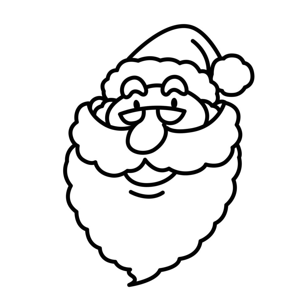 dessin animé, sourire, père noël, figure, vecteur