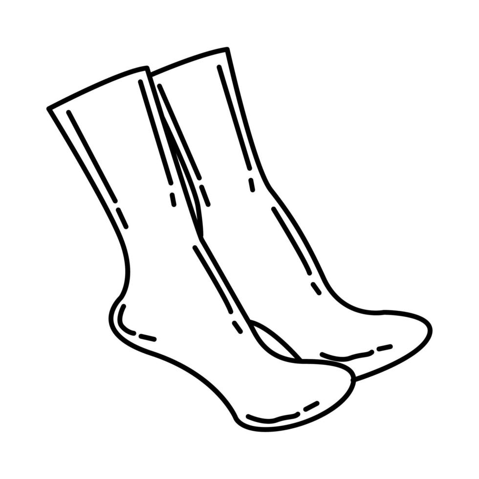 icône de chaussettes. doodle dessinés à la main ou style d'icône de contour vecteur