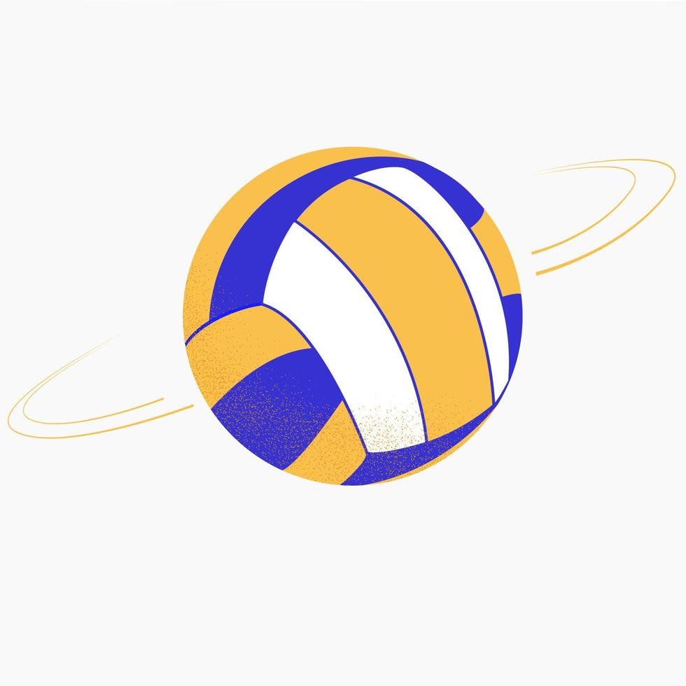 ballon de volley-ball de couleur bleu orange et blanc vecteur