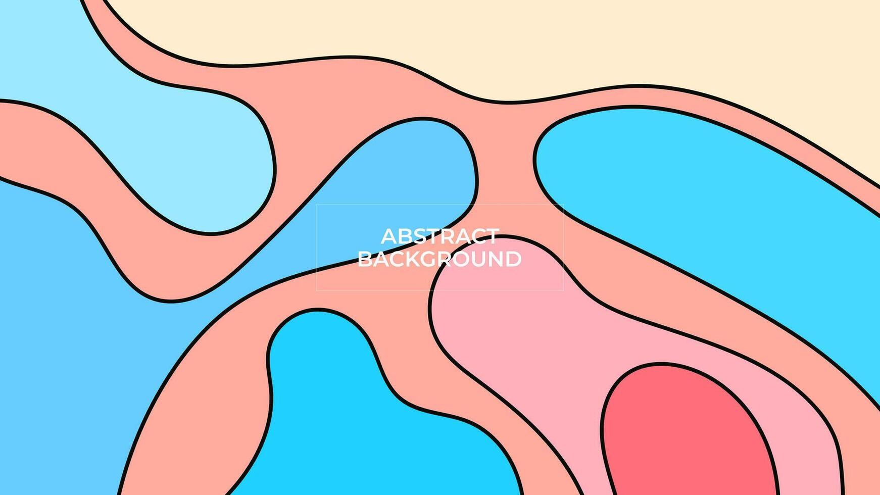 abstrait Contexte avec main tiré formes pastel plat Couleur conception modèle pour fond d'écran, couverture conception, page d'accueil conception vecteur