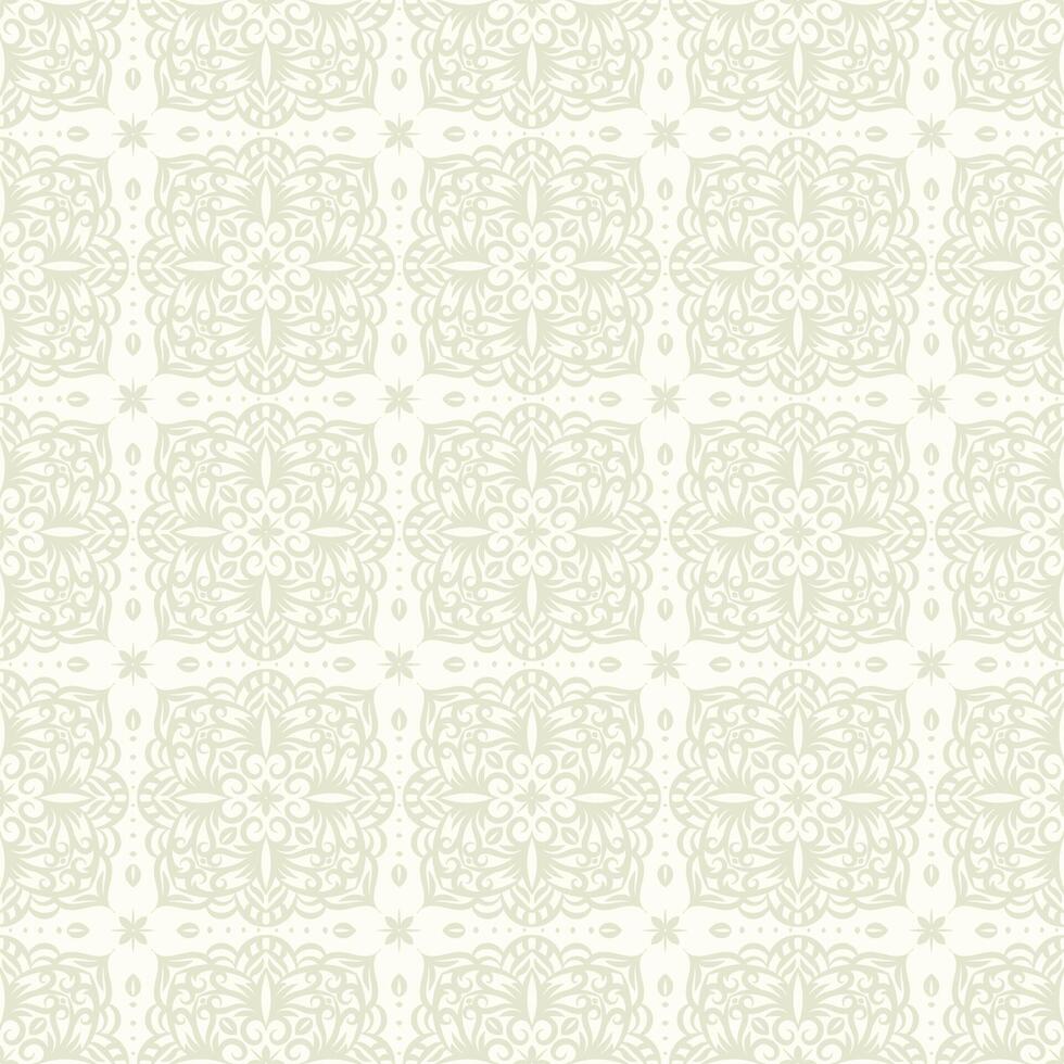 damassé sans couture modèle. classique luxe vieux façonné ornement, Royal victorien texture pour fonds d'écran, textile, emballage. mandala Contexte. vecteur