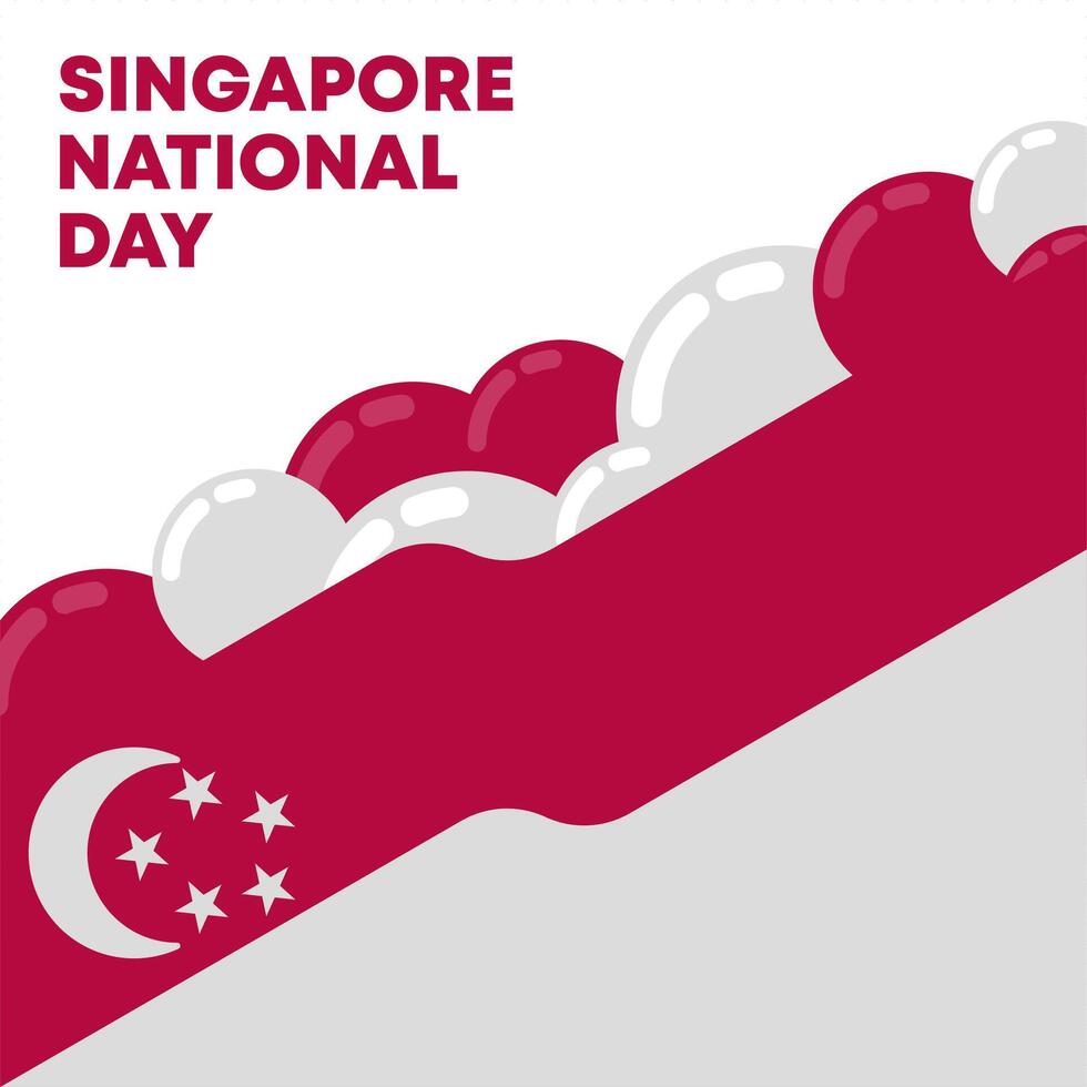 plat Singapour nationale journée illustration Contexte vecteur