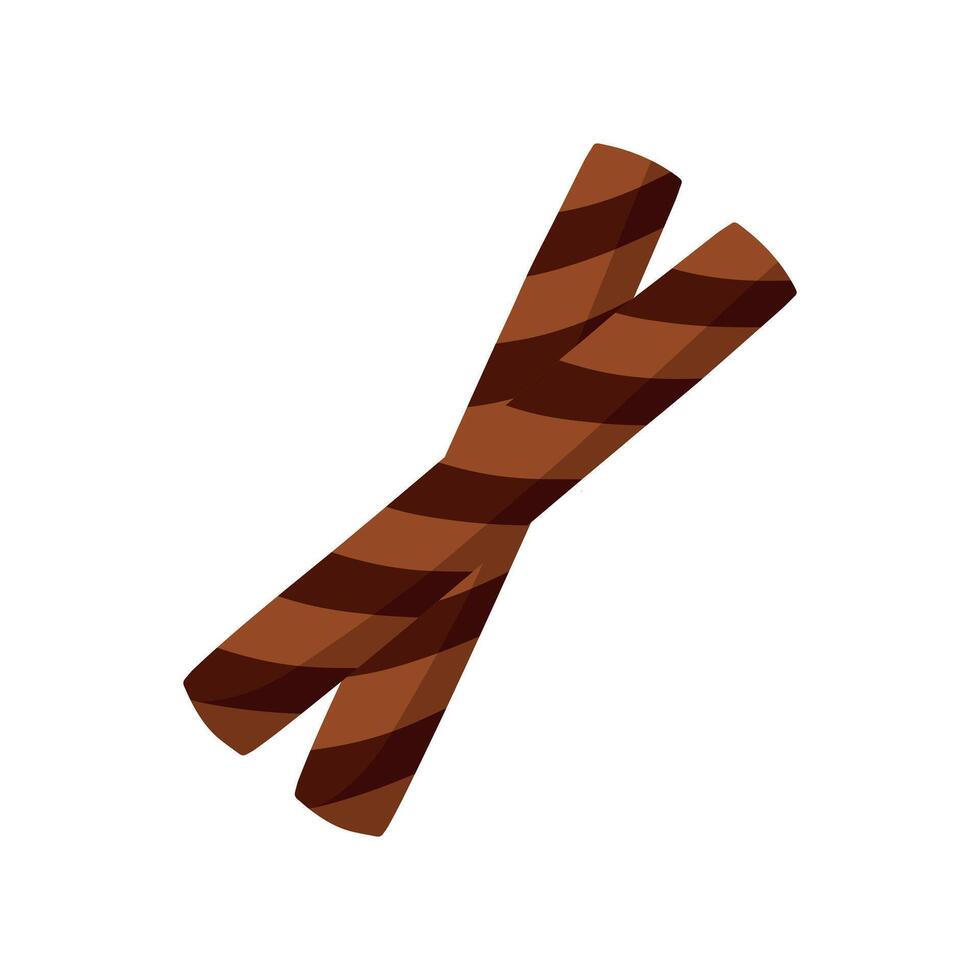 Chocolat tranche bâton rouleau astor illustration vecteur