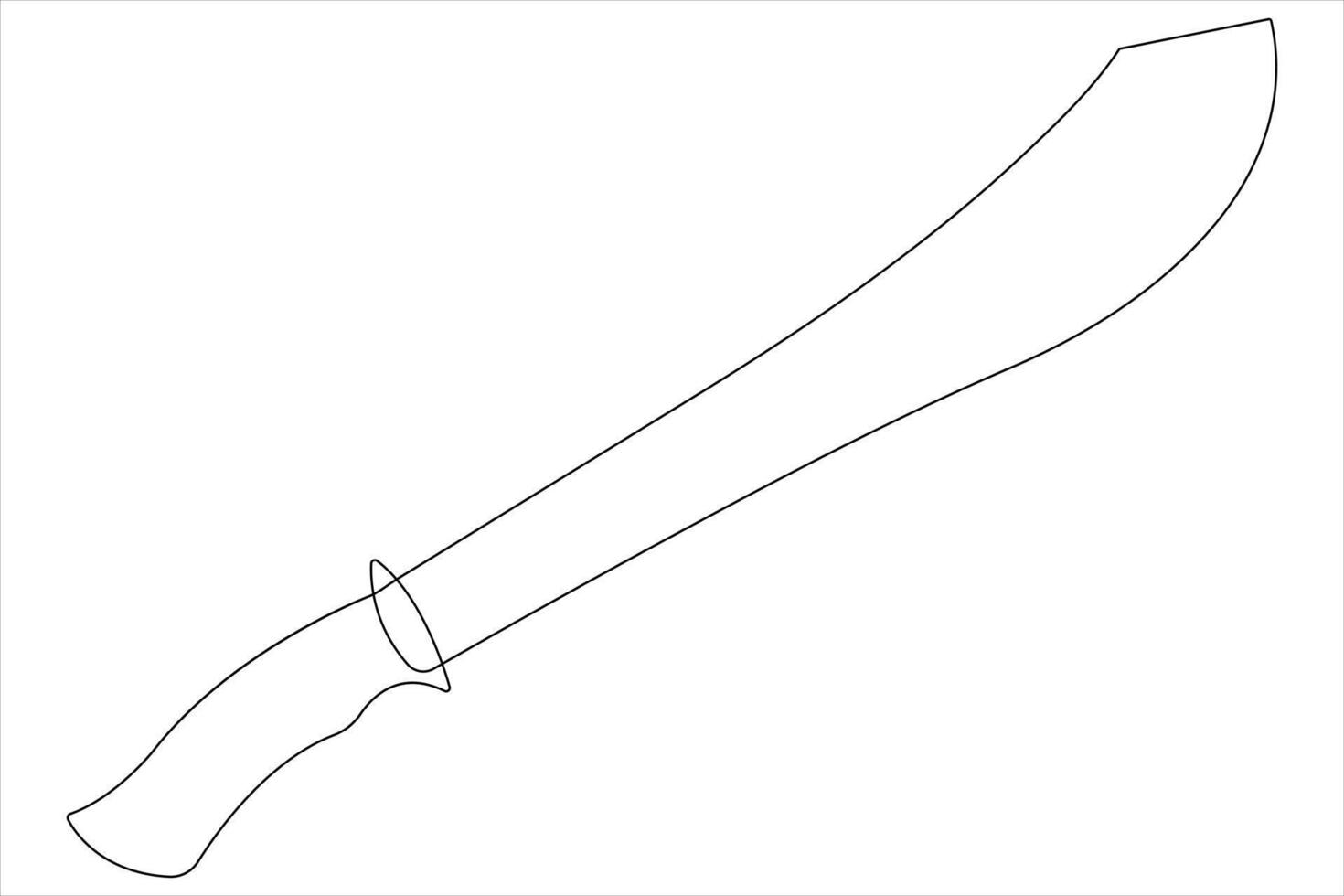 continu un ligne art dessin de couteau contour illustration vecteur