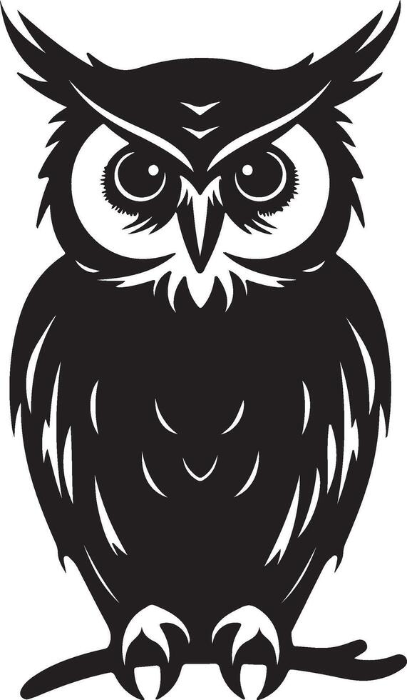 hibou silhouette illustration blanc Contexte vecteur