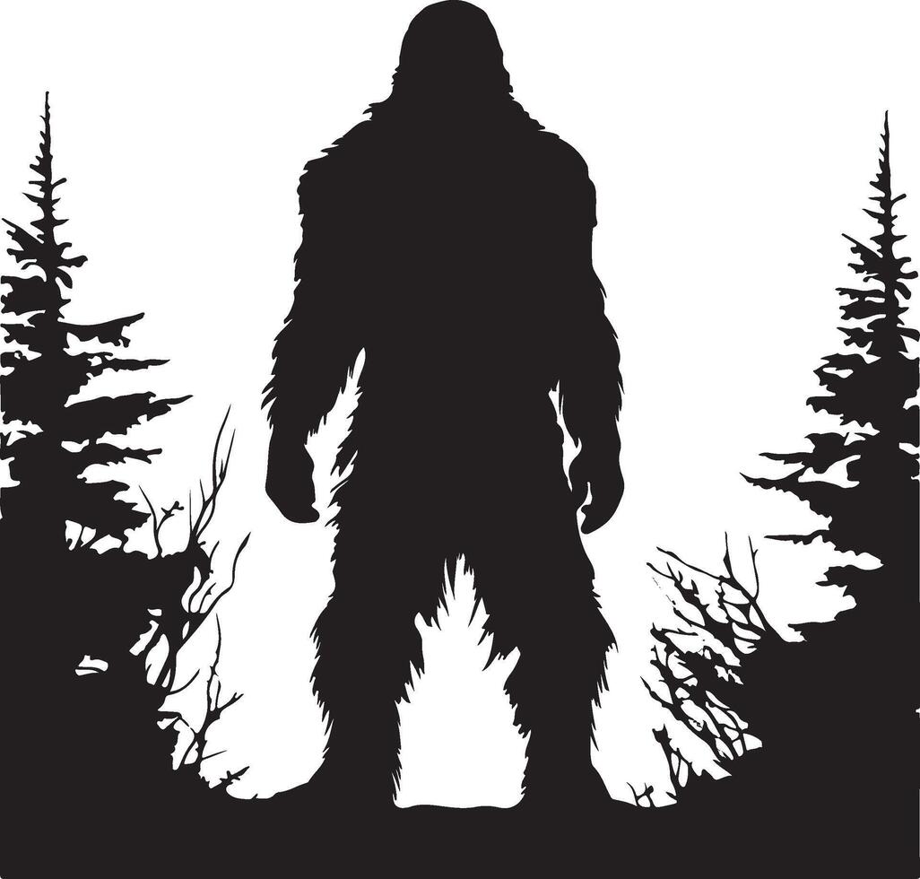 bigfoot silhouette illustration blanc Contexte vecteur