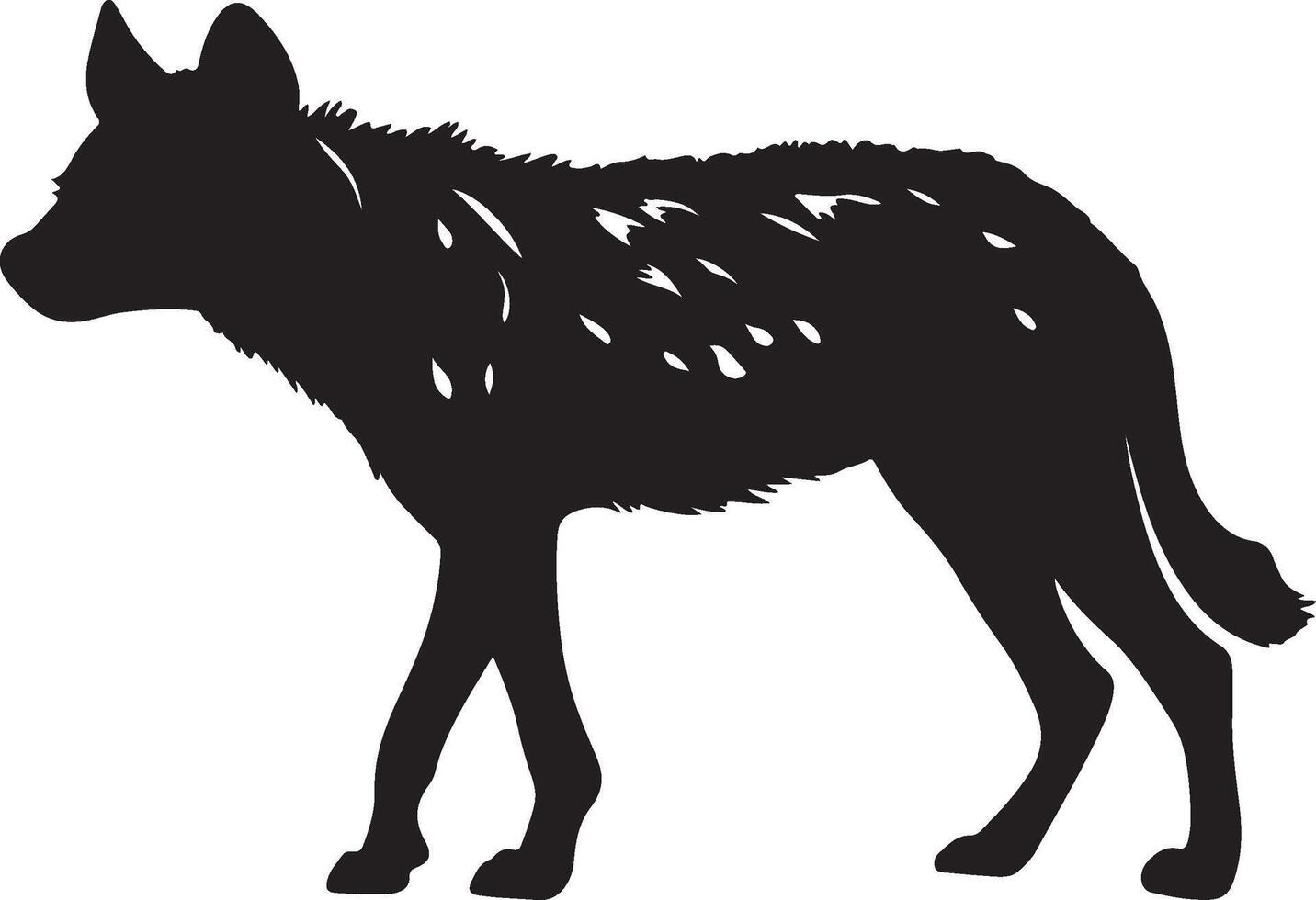 hyène silhouette illustration blanc Contexte vecteur