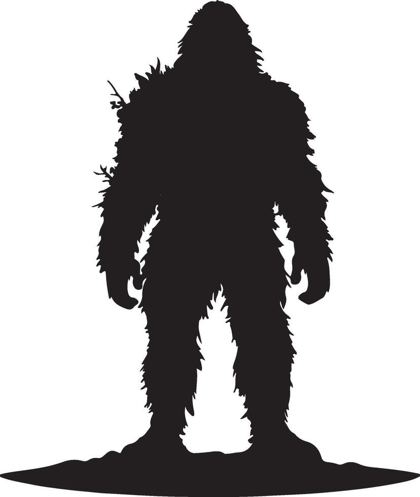 bigfoot silhouette illustration blanc Contexte vecteur