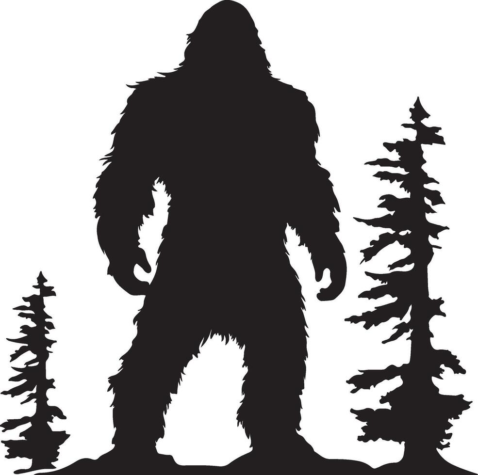 bigfoot silhouette illustration blanc Contexte vecteur