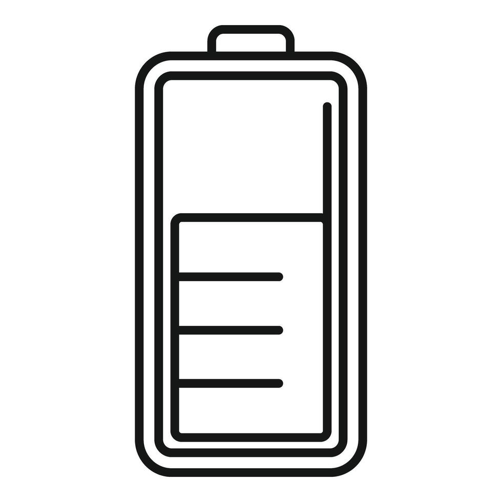 électrique charge batterie icône contour . cellule capacité vecteur