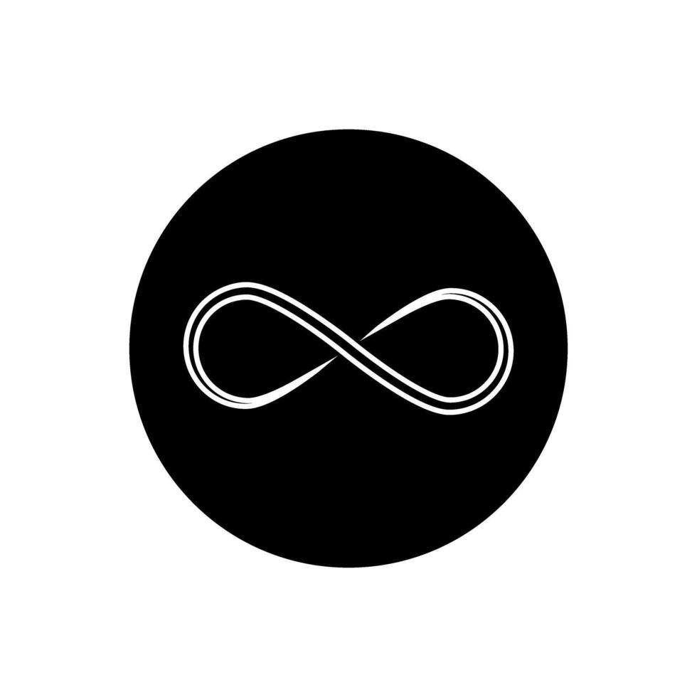 infini icône . Mobius boucle forme illustration signe. illimité symbole. pour toujours logo. vecteur